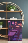 SELMIRA Neon Işıklı Restoran Kanvas Tablo - 1