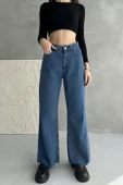 Normal Bel Paça Dikişsiz Wide Leg Jean - 2040 - 1