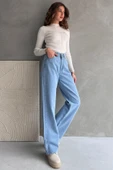 Yüksek Bel Geniş Paça Dikişsiz Paça Wide Leg Jean - 1419 - 4