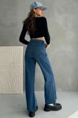 Normal Bel Paça Dikişsiz Wide Leg Jean - 2040 - 2