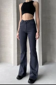 Yüksek Bel İspanyol Paça Jean - 4038 - 1