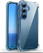 Samsung Galaxy S25 Plus Uyumlu Darbe Önleyici Sararmaya Dayanıklı Airbag Korumalı Ultra Slim TPU Şeffaf Silikon Kılıf - 1