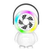 Coofbe Taşınabilir 1500Mah Şarjlı 3kademe Hız Ayarlı Taşınabilir El Vantilatörü Fan Ve Gece Lambası - 6