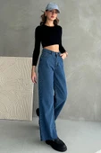 Normal Bel Paça Dikişsiz Wide Leg Jean - 2040 - 3