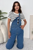 Kadın Denim Bahçıvan Salopet Tulum - 2