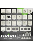 OVİVO Ovivo Grano Beyaz Anahtar Çerçeveli - 2