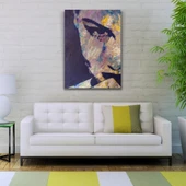 Yağlıboya Kadın Portre Gri Tonlarda Kanvas Tablo 50 x 70 thumbnail 2