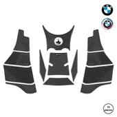 BMW GS1300 ADV 2025 ile Uyumlu Kaydırmaz 6D Karbon 14 Parça Tank Pad Seti GC64 thumbnail 1