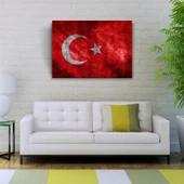 Şanlı Türk Bayrağımız Kanvas Tablo 50 x 70 - 2