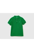 Erkek Çocuk Yeşil Logolu Polo T-shirt - 1