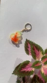 Rengarenk And & Şekilli Gold Aksesuarlı Anahtarlık Epoksi El Yapımı Hediyelik - 7