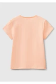 Kız Çocuk Siyah Simli Logo Baskılı T-Shirt - 8