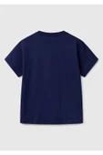 Erkek Çocuk Fıstık Yeşili Benetton Logo Baskılı T-Shirt - 5