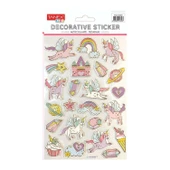 Tanex Kids Sticker Puffy Yaldızlı Unicorn Serisi 23 Parça (25369) - 1
