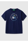 Erkek Çocuk Fıstık Yeşili Benetton Logo Baskılı T-Shirt - 16
