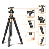 GDX TRP BM 777 Yatay Dikey Makro Fotoğraf Monopod ve Video SLR Kamera Tripod - 6