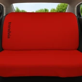 Oto Koltuk Kılıfı Takımı Kırmızı Penye Kumaş Ön ve Arka Servis Tipi Koltuk Koruma Seti - 2
