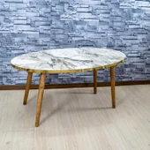 Orta Sehpa  Torna Elips Efes Ahşap thumbnail 2