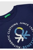Erkek Çocuk Fıstık Yeşili Benetton Logo Baskılı T-Shirt - 6