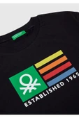 Erkek Çocuk Fıstık Yeşili Benetton Logo Baskılı T-Shirt - 21