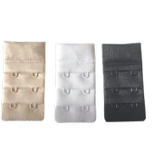 3 lü Sütyen Uzatma Agrafı  3x2 Kancalı  32mm  Siyah - Beyaz - Ten Rengi - 1