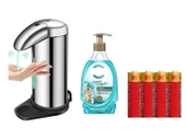 SENSÖRLÜ FOTOSELLİ SIVI SABUNLUK,PİLLER DAHİL 14X10X22CM VE BİR ADET 392 ML SIVI SABUN AQUA VE DENİZ ESİNTİSİ thumbnail 2