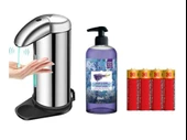 SENSÖRLÜ FOTOSELLİ SIVI SABUNLUK,PİLLER DAHİL 14X10X22CM VE BİR ADET 500 ML SIVI SABUN LAVANTA KOKULU thumbnail 2