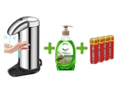 SENSÖRLÜ FOTOSELLİ SIVI SABUNLUK,PİLLER DAHİL 14X10X22CM VE BİR ADET 392 ML SIVI SABUN ZEYTİNYAĞI VE BERGAMOT - 1