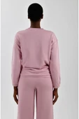 Kadın Önü Logo Baskılı Bisiklet Yaka Sweatshirt - 11