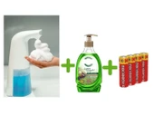 SENSÖRLÜ FOTOSELLİ SIVI SABUNLUK,PİLLER DAHİL 21X5X10CM VE BİR ADET 392 ML SIVI SABUN ZEYTİNYAĞI VE BERGAMOT - 1