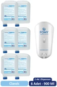Fomy 900 ml Standart Köpük Sabun Kartuşu 6 Adet + Fomy Dispenser - 1