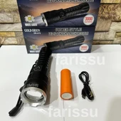 Gold Orion OR-A72 Alüminyum Alaşımlı El Feneri – 100W Güç, 3000 Lümen, 1500 Metre Menzil metal fener hediye - 4