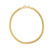 AgaKulche İtalyan Ezme Balık Sırtı 3,30 mm Altın Bileklik thumbnail 1