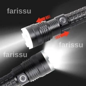 Gold Orion OR-A72 Alüminyum Alaşımlı El Feneri – 100W Güç, 3000 Lümen, 1500 Metre Menzil metal fener hediye - 7