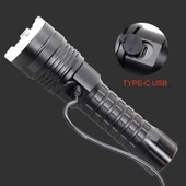 Gold Orion OR-A72 Alüminyum Alaşımlı El Feneri – 100W Güç, 3000 Lümen, 1500 Metre Menzil metal fener hediye - 8