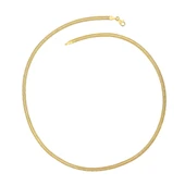 AgaKulche İtalyan Ezme Balık Sırtı 2 mm Altın Zincir thumbnail 2