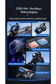 Q58-max Radyolu 2 Kişi Bağlantılı Bluetooth Kask Kulaklık Ekranlı Fenerli Müzik Ve Telsiz Intercom - 2