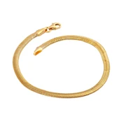 AgaKulche İtalyan Ezme Balık Sırtı 3,30 mm Altın Bileklik thumbnail 2