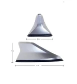 Fiat Stilo Uyumlu Gümüş Gri (Silikonlu) Shark Balina Anten thumbnail 3