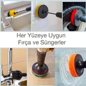 Polham Premium 22 Parça Profesyonel Ev, Ofis, Araç Detaylı Temizlik Seti, Matkap Uçlu Ultra Sağlam Set - 2