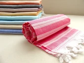 GRVTANIUM %80 Pamuk 175x96cm Peştemal Püsküllü Banyo,Plaj,Hamam Havlusu M1 - 11