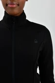 Kadın Sol Göğsü Logo Detaylı Fermuarlı Sweatshirt - 4