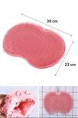 Slikon Duş Kesesi Duvara Vantuzlu 2 Adet Banyo Pedi El Ayak Vücut Silikon Banyo Duş Lifi Vantuzlu - 7