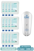 Fomy 1000ml Antibakteriyel Köpük Sabun Kartuş 12 Adet + Dispenser - 1