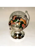 5 cm Çap Ayaklı Kristal Cam Renkli Dünya Haritası Küre Mini Kristal Renkli Cam Dünya Küresi - 4
