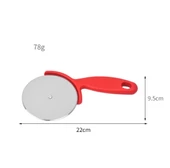 Pizza Dilimleyici Hamur Kesici Rulet 2 adet Plastik Saplı Pizza Kesici Paslanmaz Çelik Yuvarlak Rulo - 3