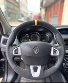 Renault Fluence Megane 3 Scenic Direksiyon Kılıfı Araca Özel SARI Yüzüklü - 1