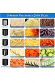 Harlem 1500W 6 Başlıklı Çok Fonksiyonlu Sebze ve Meyve Doğrayıcı + Patates Dilimleyici Rondo - 6