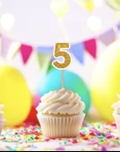 5 Beş Yaş Doğum Günü Süsü Çıkartmaları SİMLİ 15 ADET PARTİ MALZEMELERİ - 8