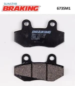 Braking 673Sm1 2007-2013 Hyosung GT 650 R Uyumlu Arka Fren Balatası Yarı Metalik Balata - 1